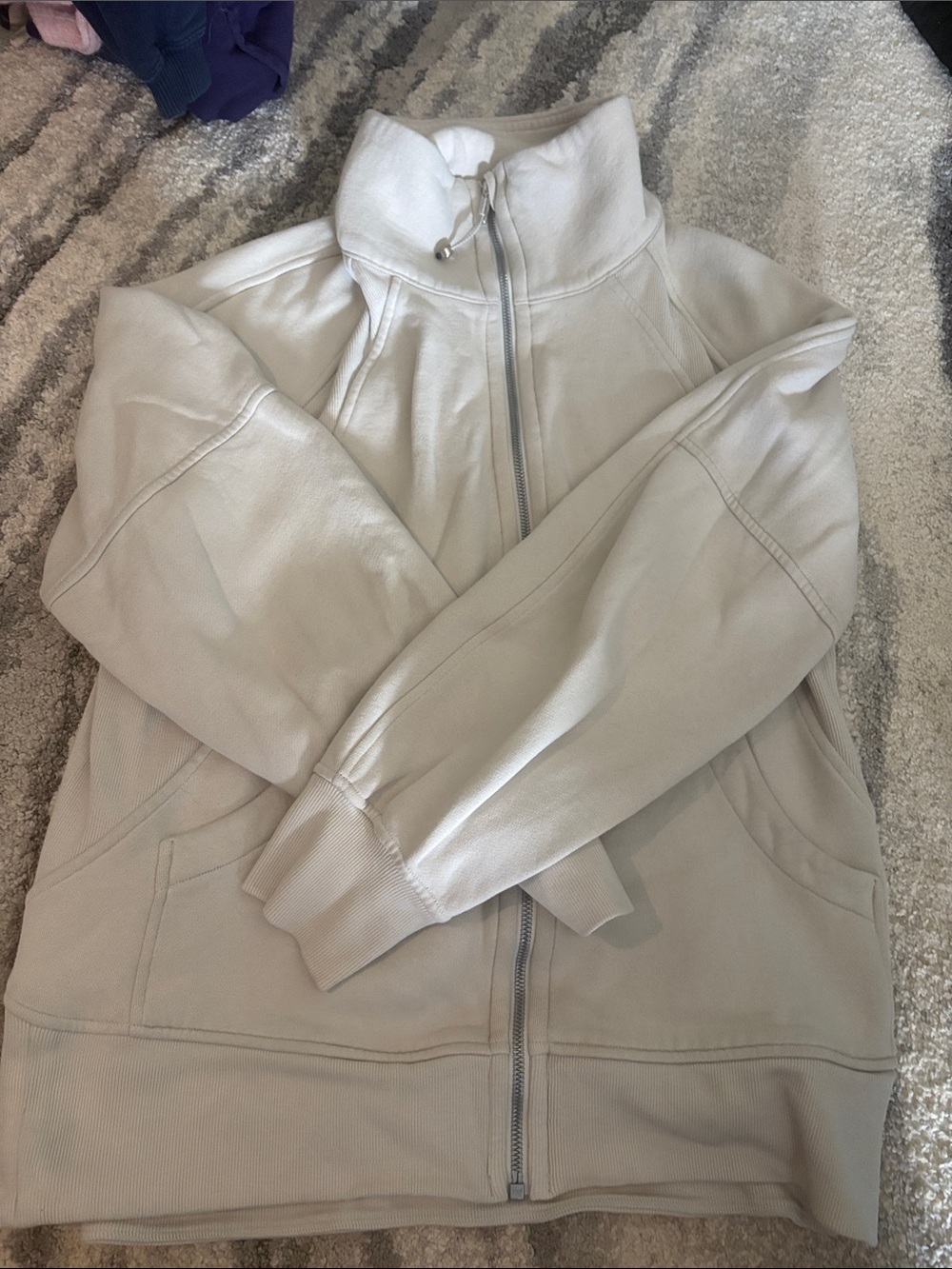 Off white Lululemon Zip Up Sweater